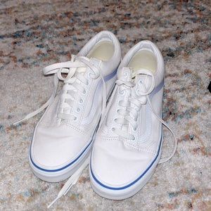 Vans size 8.5 blue and white canvas sneaker.